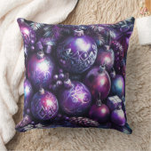 紫のチョークのオーナメント クッション (ブランケット)