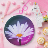 紫のティール（緑がかった色）とピンク ペーパープレート (パーティー)