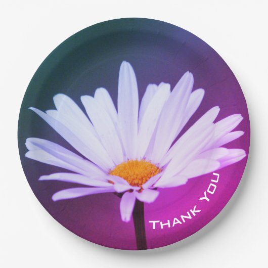 紫のティール（緑がかった色）とピンク ペーパープレート (正面)