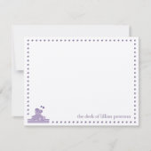 紫のテディベアパーソナライズされたノートカード ノートカード (正面)