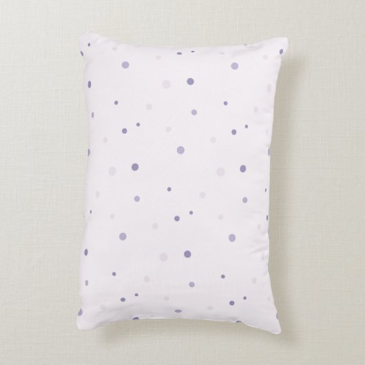 紫のデイジーとドット | アクセンパーソナライズされたト枕 アクセントクッション (裏面(縦))