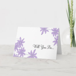 紫のデイジーは私の花嫁になる 招待状