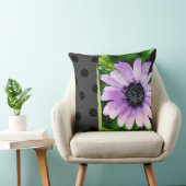 紫のデイジーアクセント クッション (椅子)
