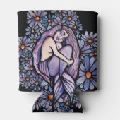 紫のデイジー眠る人魚 缶クーラー (裏面)