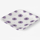 紫のデイジー花水玉模様おもしろい植物紙 ペーパープレート (傾斜あり)