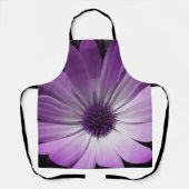 紫のデイジー花 エプロン (正面)