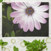 紫のデイジー キッチンタオル (折り畳み)