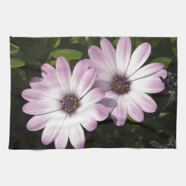 紫のデイジー キッチンタオル