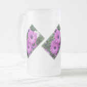 紫のデイジー フロストグラスビールジョッキ (正面左)