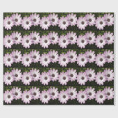 紫のデイジー ラッピングペーパー (フラット)