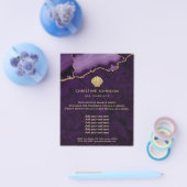 紫のデザイン チラシ (シングル)