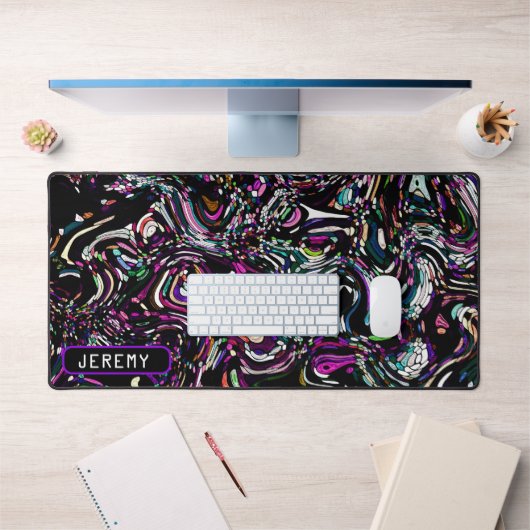 紫のデスクマットの催眠スワールエネルギー デスクマット (オフィス1)