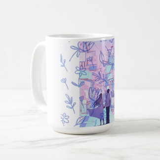 紫のデート コーヒーマグカップ