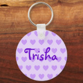 紫のトリシャ キーホルダー (正面)