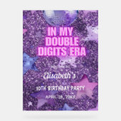紫のトレンディーの私のダブルデジットの時代誕生日 アクリルサイン (正面)