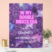 紫のトレンディーの私のダブルデジットの時代誕生日 アクリルサイン (ウェディング)