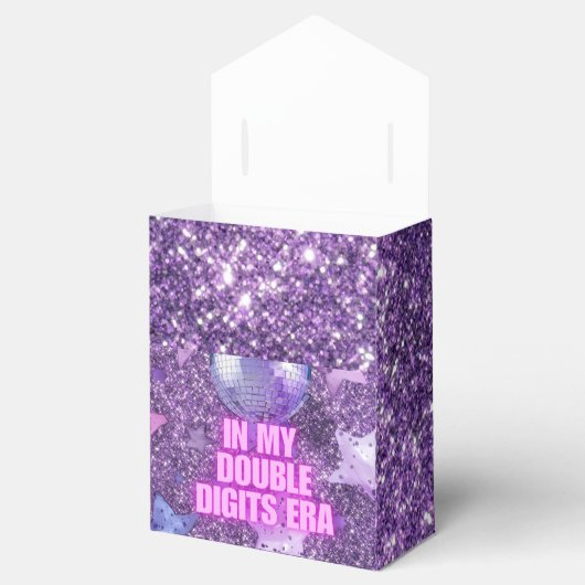 紫のトレンディーの私のダブルデジットの時代誕生日 フェイバーボックス (オープン)