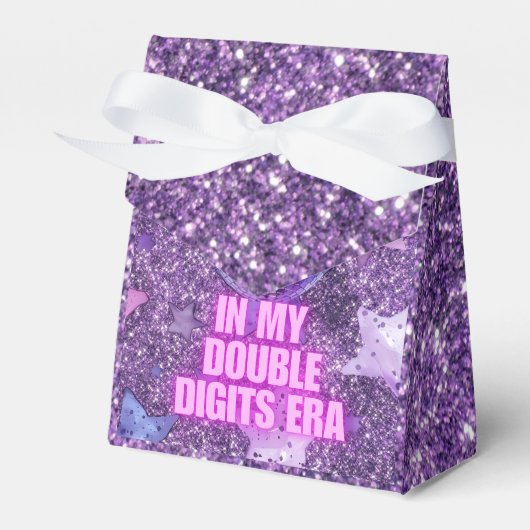 紫のトレンディーの私のダブルデジットの時代誕生日 フェイバーボックス (正面サイド)