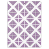 紫のトレンディー三角形パターン クリップボード (裏面)