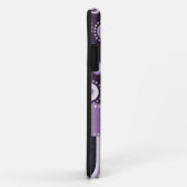 紫のドットとストライプ Case-Mate iPhoneケース (裏面/右)