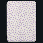 紫のドッ名門私立校風のモダントアニマルプリント iPad AIR カバー<br><div class="desc">名門私立校風のアニマルプリントドット – かわいい紫のダルマティアの斑点。</div>