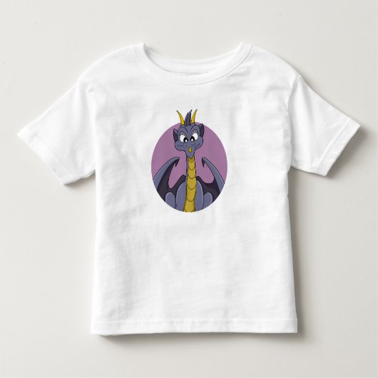紫のドラゴンの幼児Tシャツ トドラーTシャツ (正面)