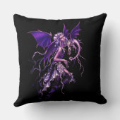 紫のドラゴンフェアリー クッション (裏面)