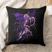 紫のドラゴンフェアリー クッション (ブランケット)