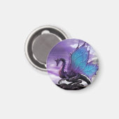 紫のドラゴンマグネット マグネット (正面/裏面)