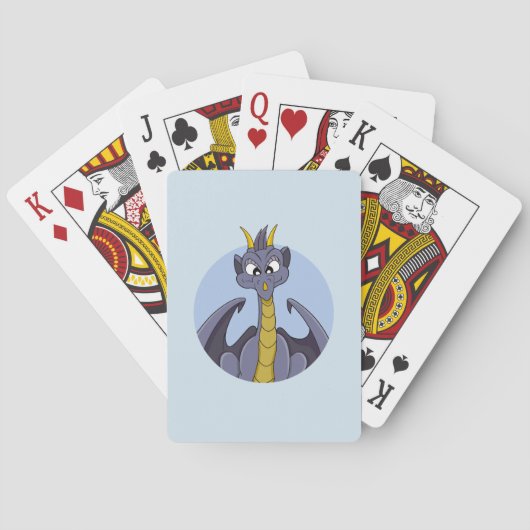 紫のドラゴン遊のカード トランプ (裏面)