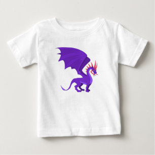 紫のドラゴン ベビーTシャツ