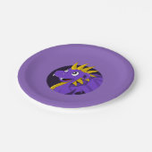 紫のドラゴン ペーパープレート (アングル)