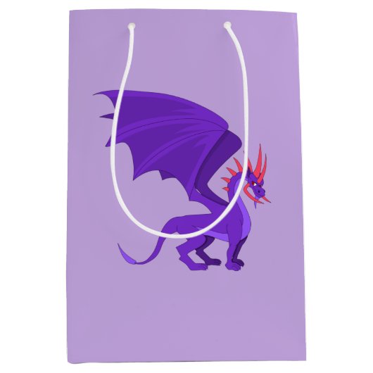 紫のドラゴン ミディアムペーパーバッグ (正面)