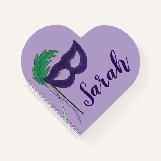 紫のドラマのマスクが脚を骨折して夜のプレゼントを開く ノートブック (正面)