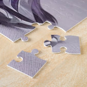 紫のドレスのクリスタルガラスプリンセス ジグソーパズル (側面)