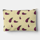 紫のナスの黄色 アクセサリーポーチ (裏面)
