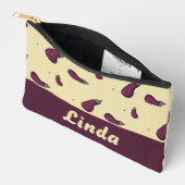 紫のナスの黄色 アクセサリーポーチ (見開き)