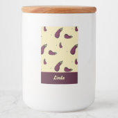 紫のナスの黄色 フードラベル (正面)