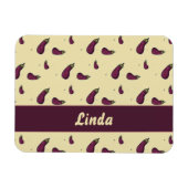 紫のナスの黄色 マグネット (横)