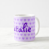 紫のナタリー コーヒーマグカップ (正面右)