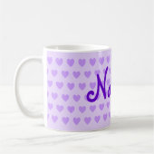 紫のナタリー コーヒーマグカップ (左)