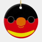紫のナップの顔 セラミックオーナメント (裏面)