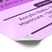 紫のネイルサロン、メイクアップアーティスト光沢ポスター ポスター (コーナー)