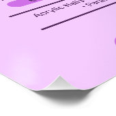 紫のネイルサロン、メイクアップアーティスト – 光沢 ポスター (コーナー)