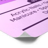 紫のネイルサロン、メイクアップアーティスト(水平) ポスター (角)