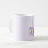 紫のネイルポリッシュ蝶の愛 コーヒーマグカップ (正面左)