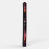 紫のネオンの背景に音楽スピーカー Case-Mate iPhoneケース (裏面/右)