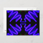 紫のネオンアローズ8 – アーバンシティアート ポストカード (正面/裏面)