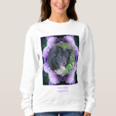 紫のネギパーソナライズされたが自分の写真を作成 スウェットシャツ (正面)