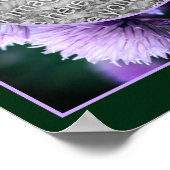 紫のネギパーソナライズされたが自分の写真を作成 ポスター (角)